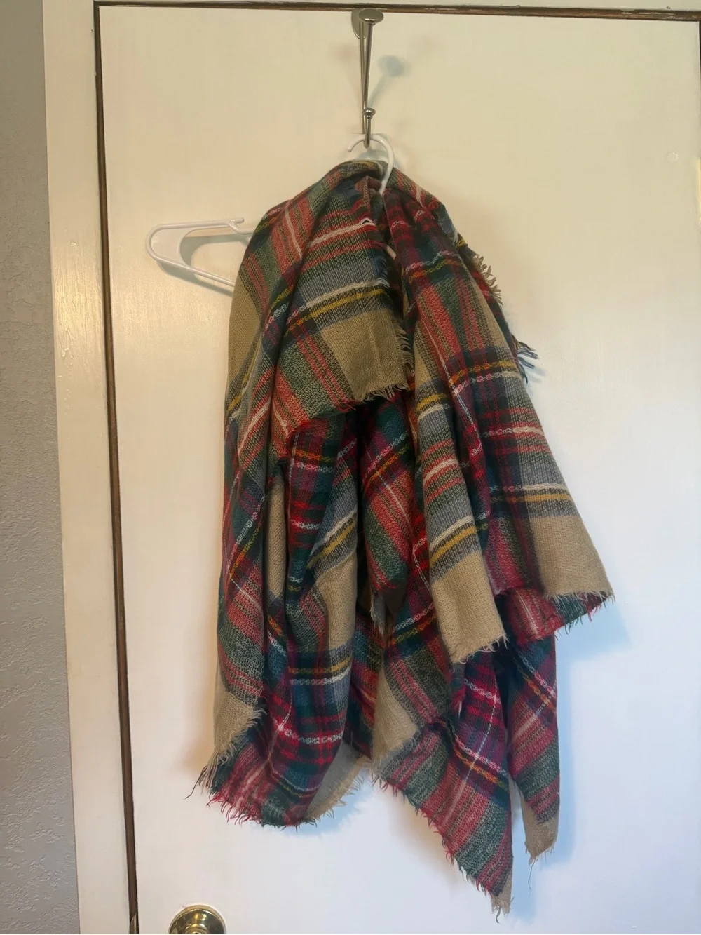 ASOS Striped Scarf in Blue, Brown, Cream & Burgundy